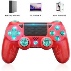 Für ps4/ps4 slim/pc/ios/ipad/andriod pc telefon bluetooth controller 6-achsen drahtloser joystick spiels teuerung konsole joystick