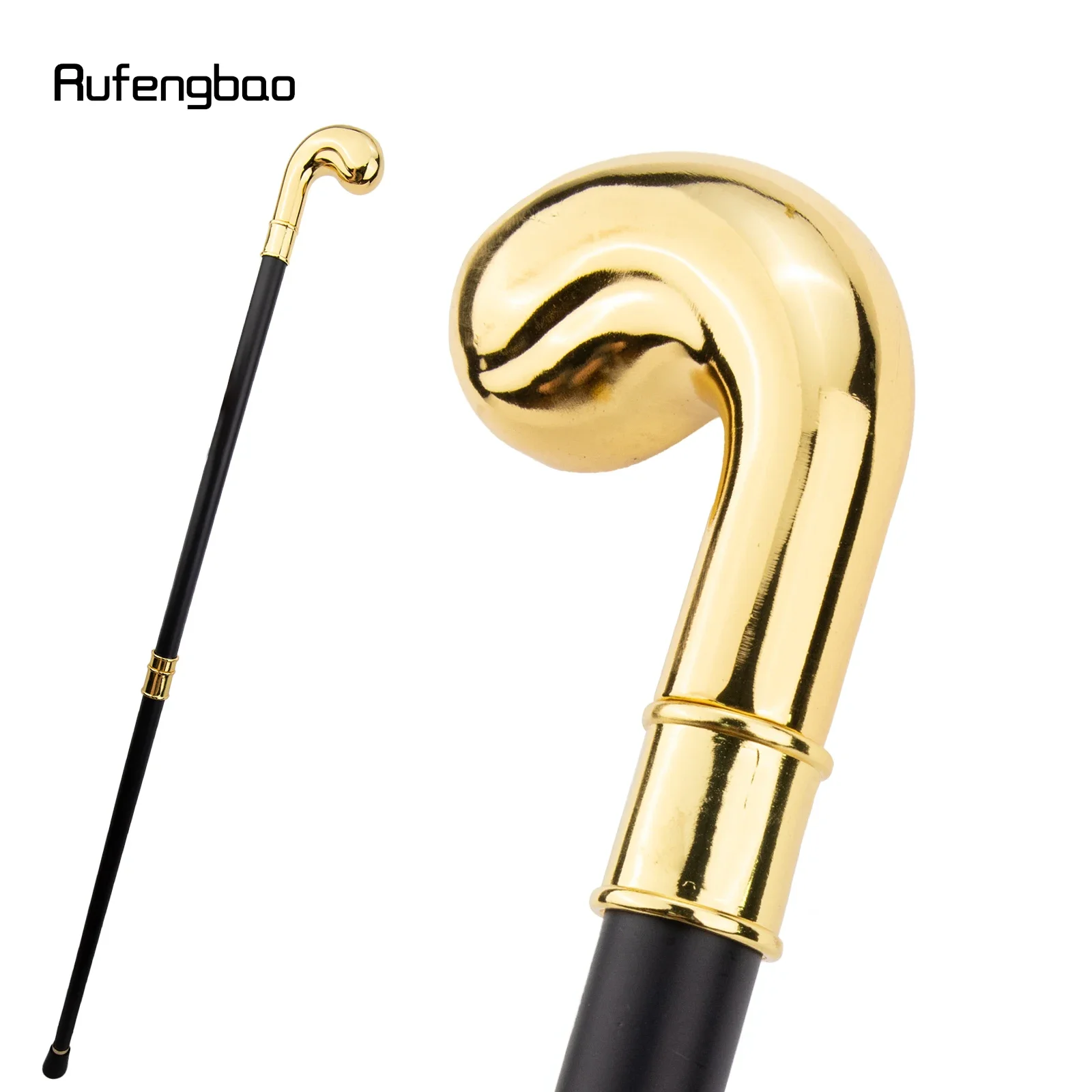 Gouden Hanger Mode Wandelstok Riet Elegante Mode Riet Cosplay Legering Crosier Vintage Stok 94cm Prestaties Podium Riet