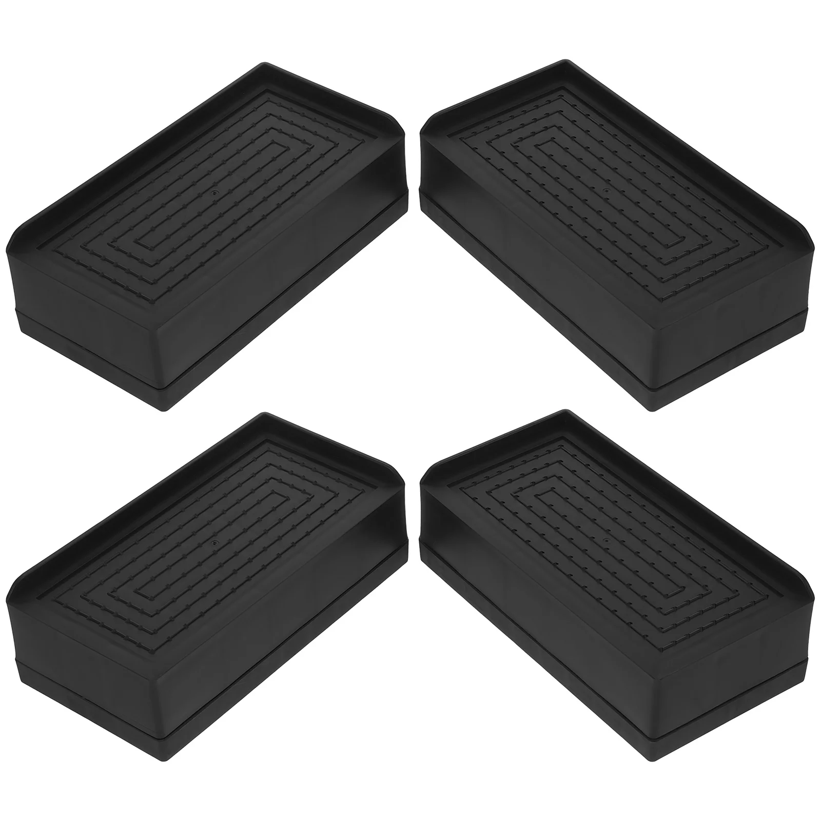

4pcs Adjustable Furniture Risers Heavy Duty Bed Frame Couch Sofa Table Leg Lifts Elevators 6 Inch Height Extenders Durable Non