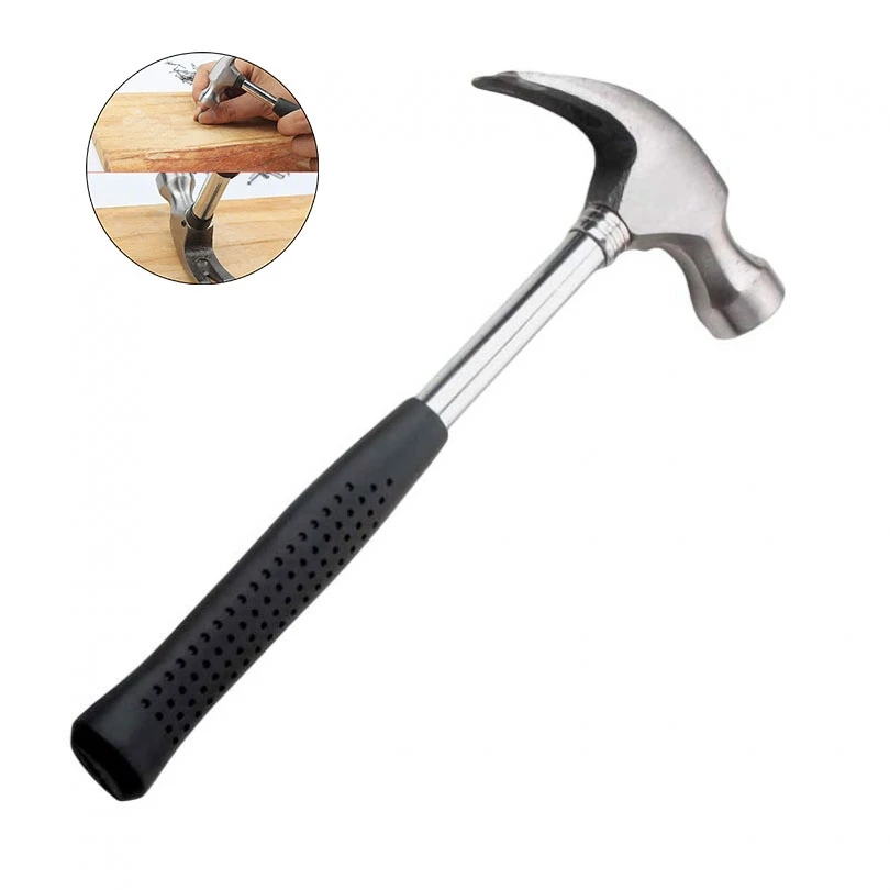 

Carbon Steel Claw Wear-resistant Hammer Claw Hammer Rubber Handle Household Carpet Wall Nail Remover DIY Hand Tool