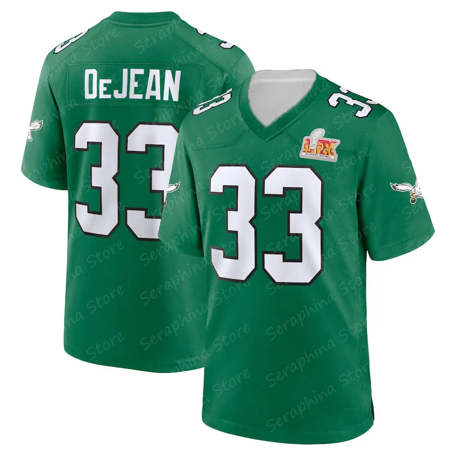 New Arriavl Summer Men T-shirt Cooper DeJean Philadelphia Eagles No.33 Quick Drying Women Men T-Shirt Adult/ KID Jerseys Kit Top