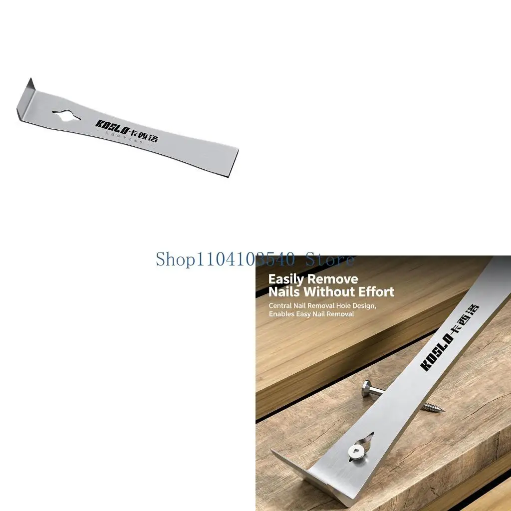 02DC Steel Pry Bar Hand Tool, Tool Steel Manual Lifting and Prying Bar for Home Repair, Woodworking and General Maintenance