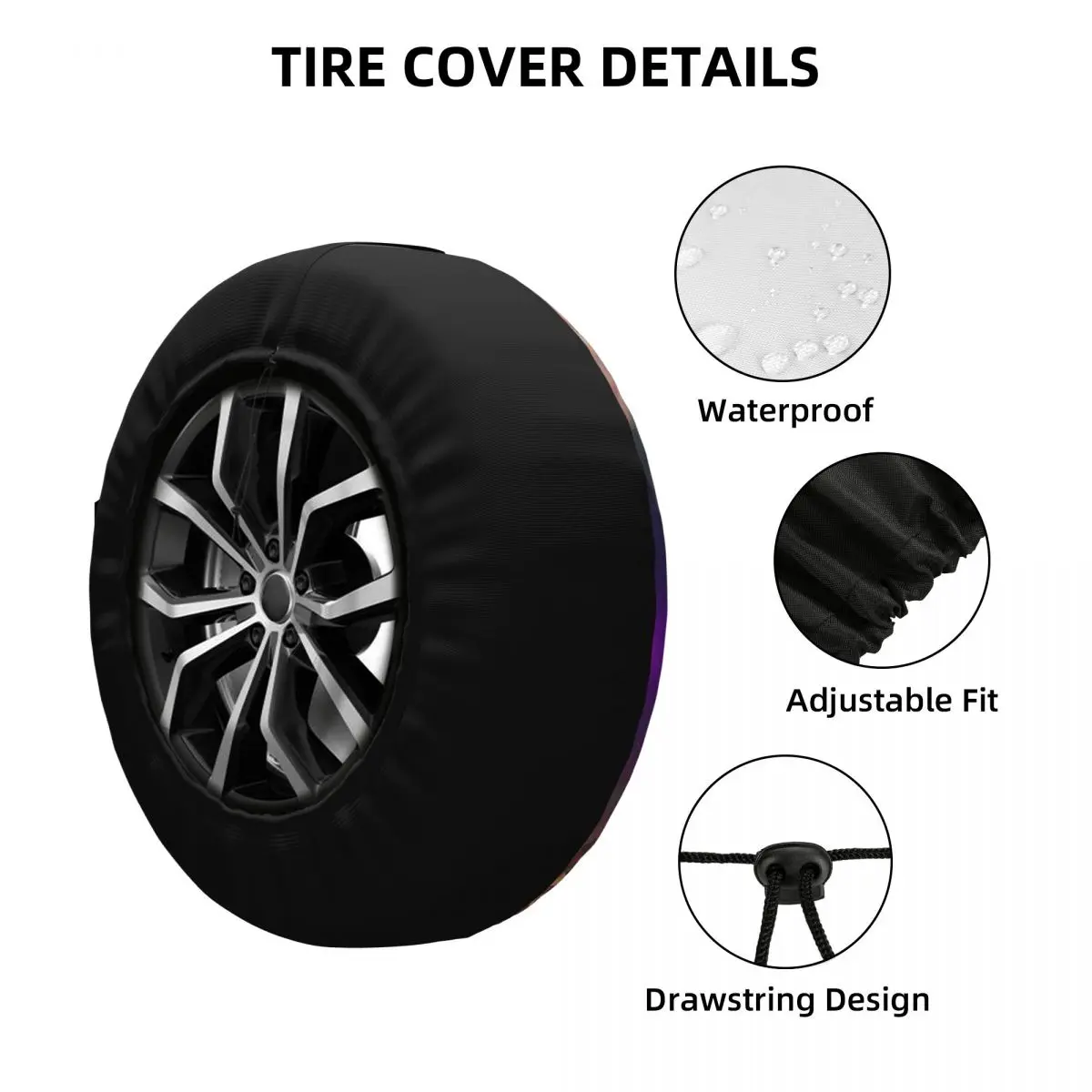 Copriruota di scorta per albero, fantasia, opere d'arte per Jeep Honda SUV RV Accessori per protezioni ruote per auto 14" 15" 16" 17" pollici