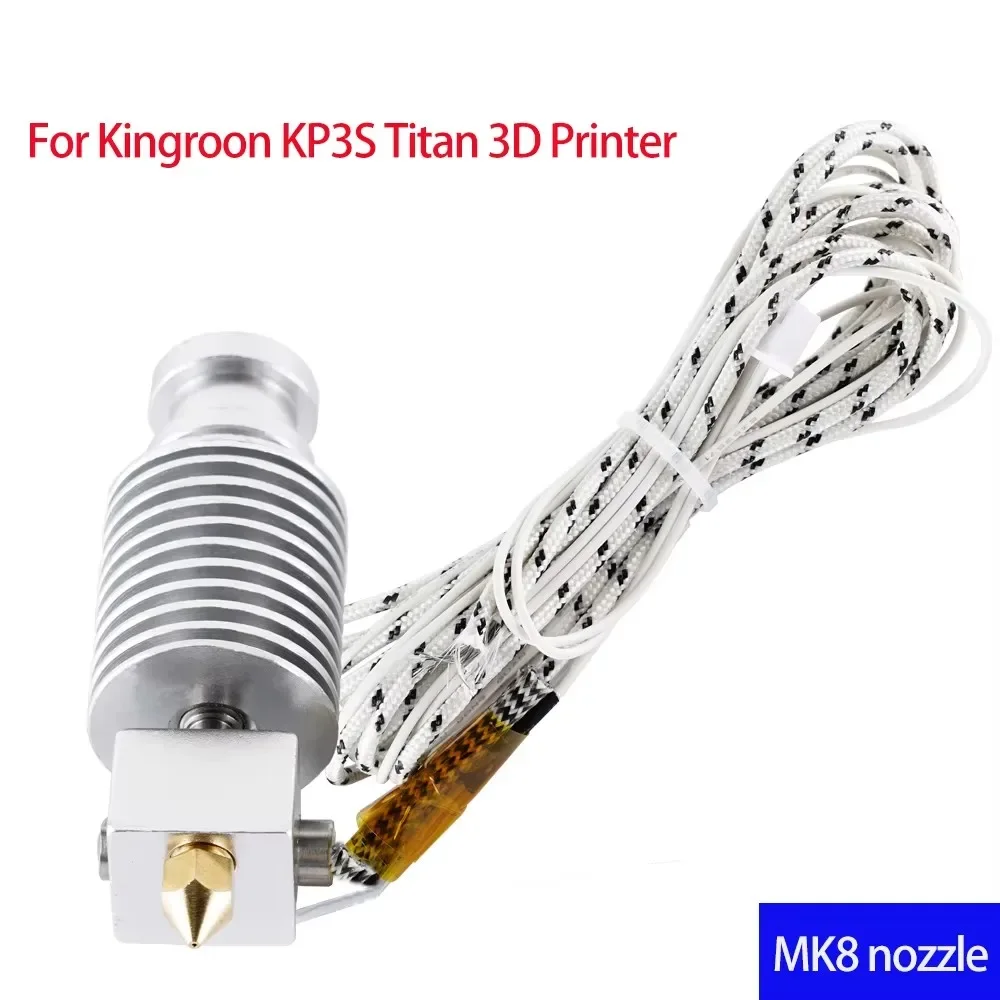 24V 50W MK8 Direct Titan Extruder Hotend Kit for Kingroon KP3S, 0.4mm Nozzle, 1.75mm Filament 3D Printer Accessories