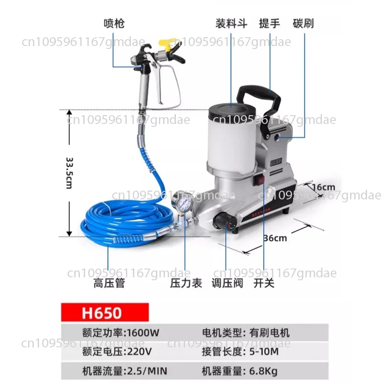 Convenient Electric High-pressure Airless Spray Gun H650 (110V)