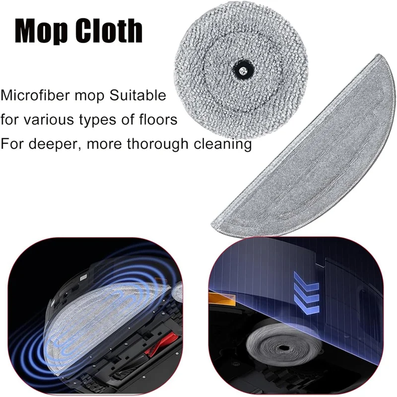 A05G-Ersatzzubehör-Set für Troborock Saros 10/G30 Staubsauger, Hauptseitenbürste, HEPA-Filter, Mopp-Pads, Staubbeutel