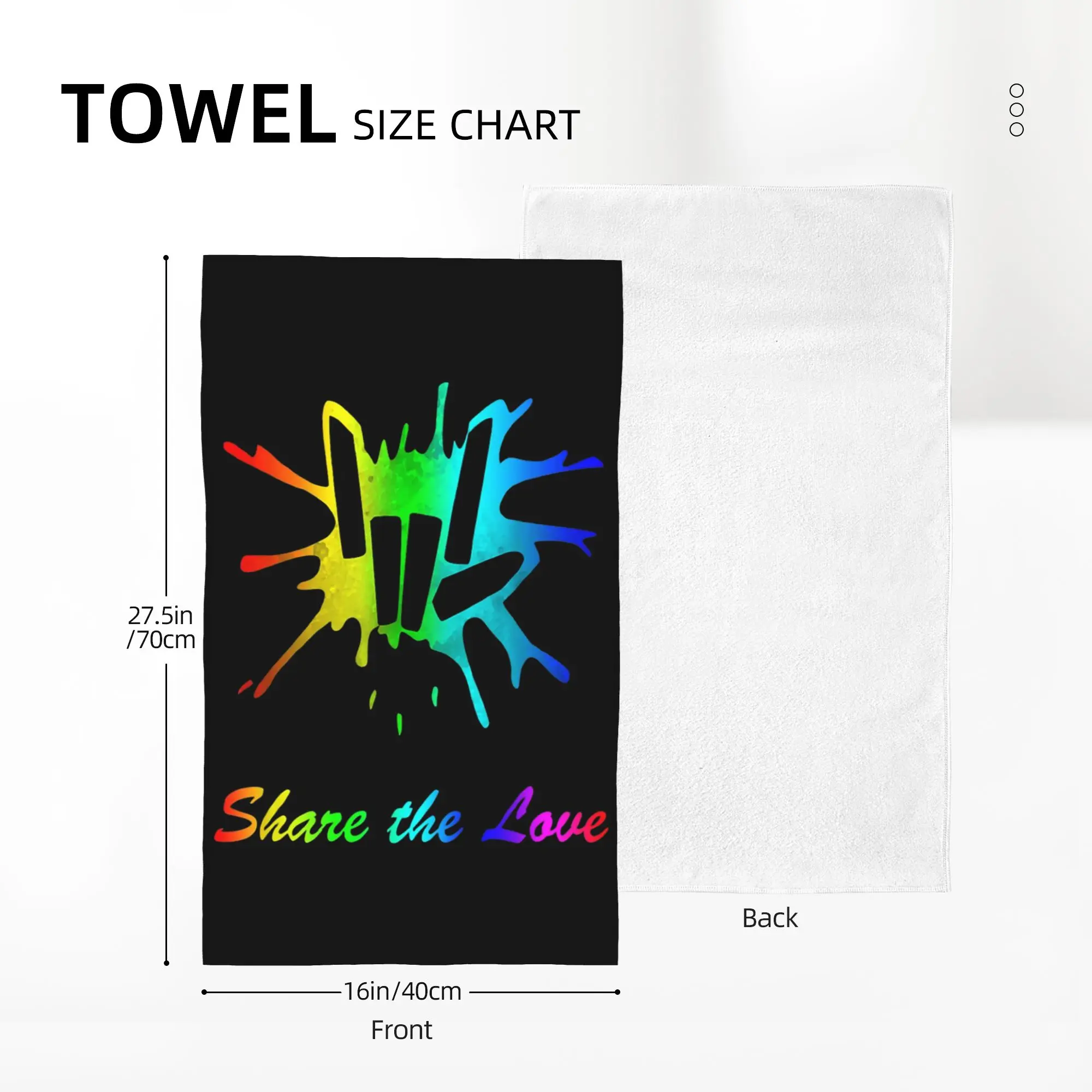 Custom Share love cute for Kids and Youth Soft Face Towel Quick Dry Pool Bath Cotton Towels Absorbent
