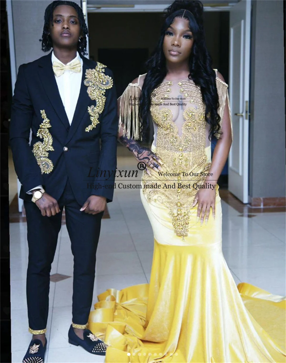 

Блестящие ювелирные изделия, орнамент, смокинг, мужские костюмы, индивидуальные аппликации, кружевные вечерние мужские пиджаки для жениха, комплект из 2 предметов, тонкий ropa hombre