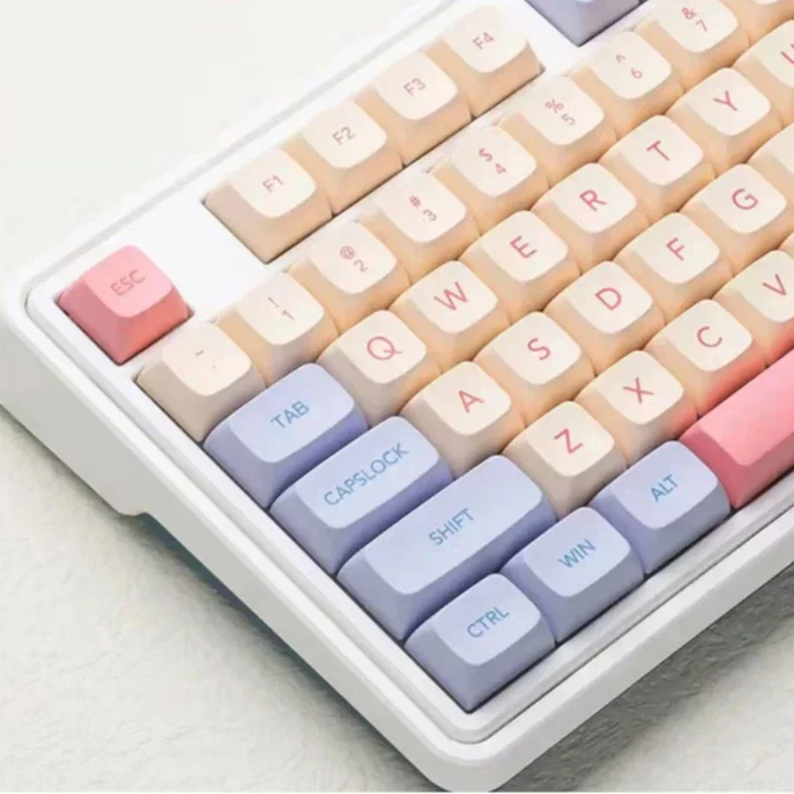 Marshmallow Keycaps English Taiwan Phonetic Korean Thai XDA Height pbt Sublimation Keyboard Universal