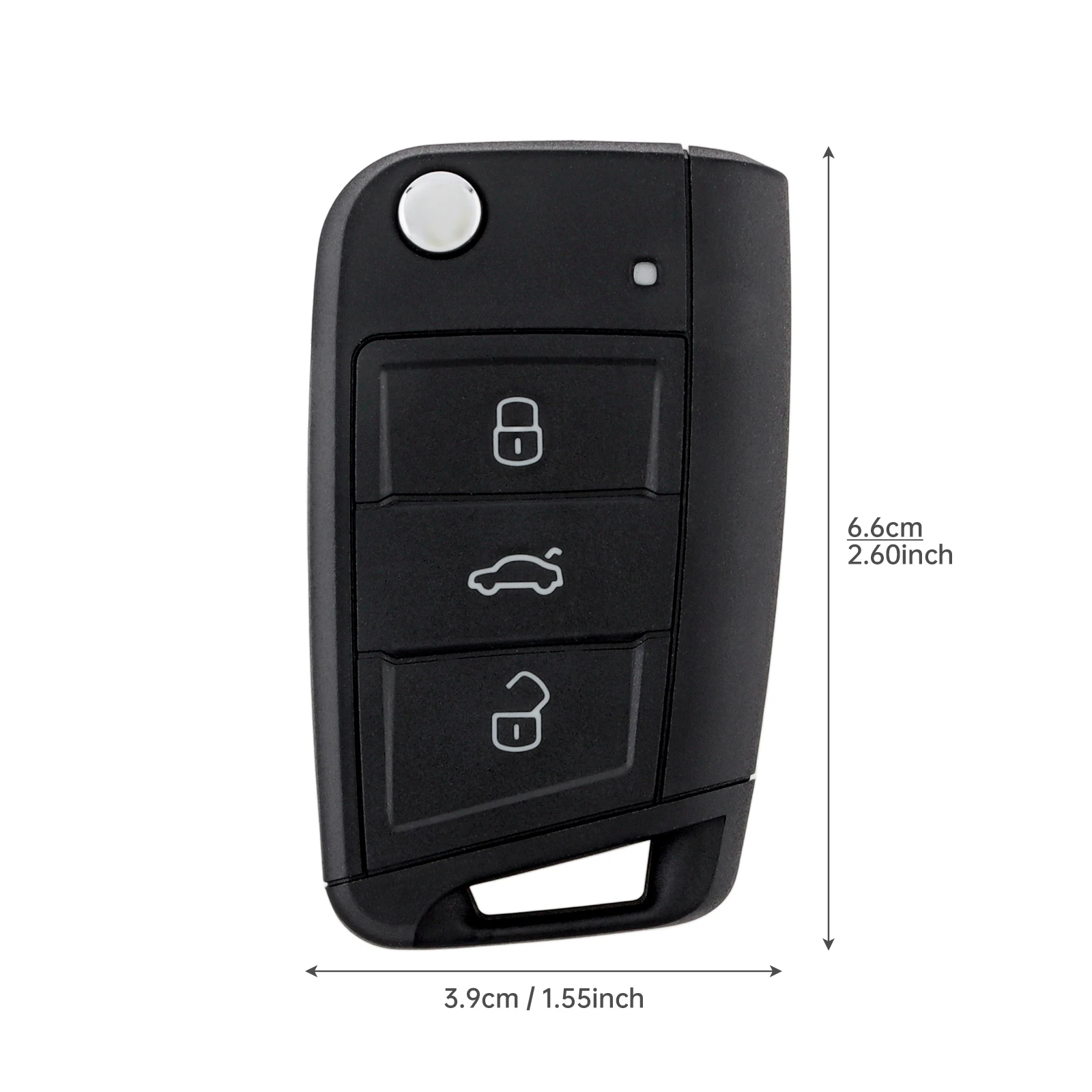 3 Buttons Modified Folding Flip Remote Car Key Cover Case Fob Fit for VW- Golf 7 MK7 Skoda Octavia A7 Seat Key Shell