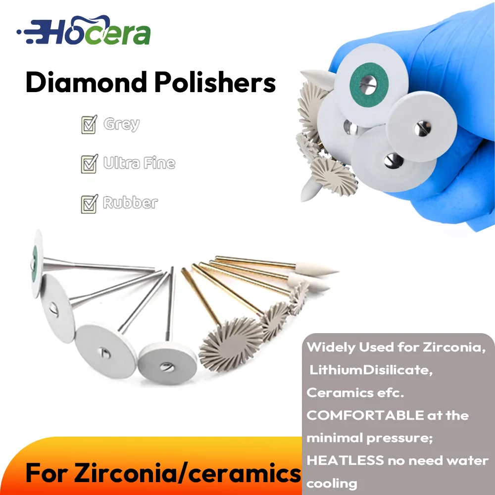 

Набор для полировки циркония Hocera Premium, серые боры с алмазной пропиткой для сверхтонкой отделки циркония и всех керамических стоматологических изделий