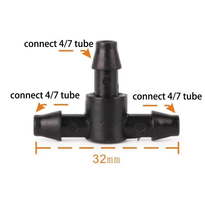 4/7 pe hose water sprinkler Micro Flow Dripper 8 Holes Drip Head Scattering Spray Garden Irrigation Nozzles self watering kit D4