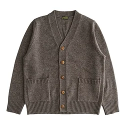 Sos Zhan męski rozpinany sweter sweter męski wełna owcza w stylu Vintage jesienno-zimowa kurtka