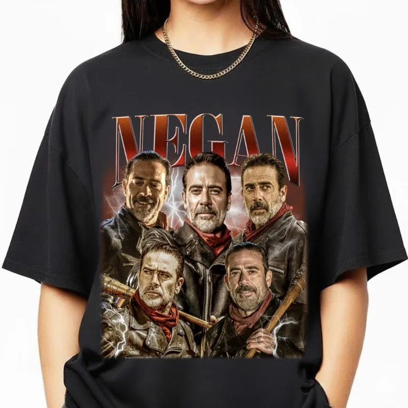 

Retro T-shirt, Walking Dead TV Series Merchandise for All Seasons, Suitable for Both Men and Women, Casual Couple