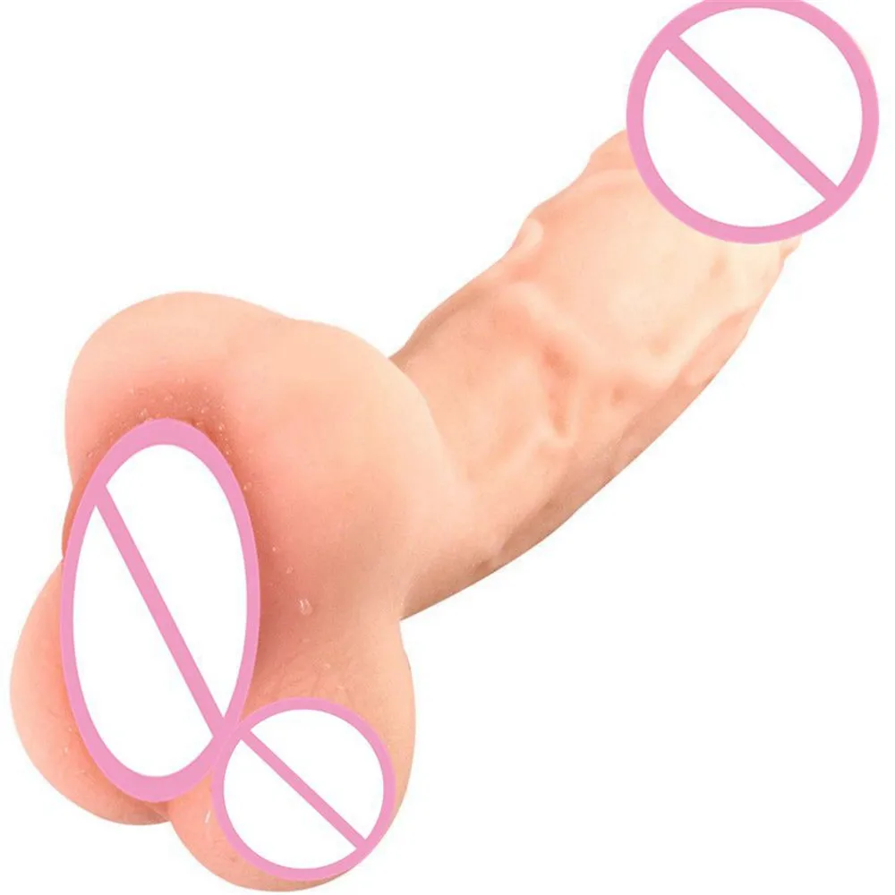 2 in 1 Masturbator Realistic Dildo Anal Plug Male Masturbation Cup G Spot Buttplug Adult Sex Toys for Women Men Penis Soft Dick