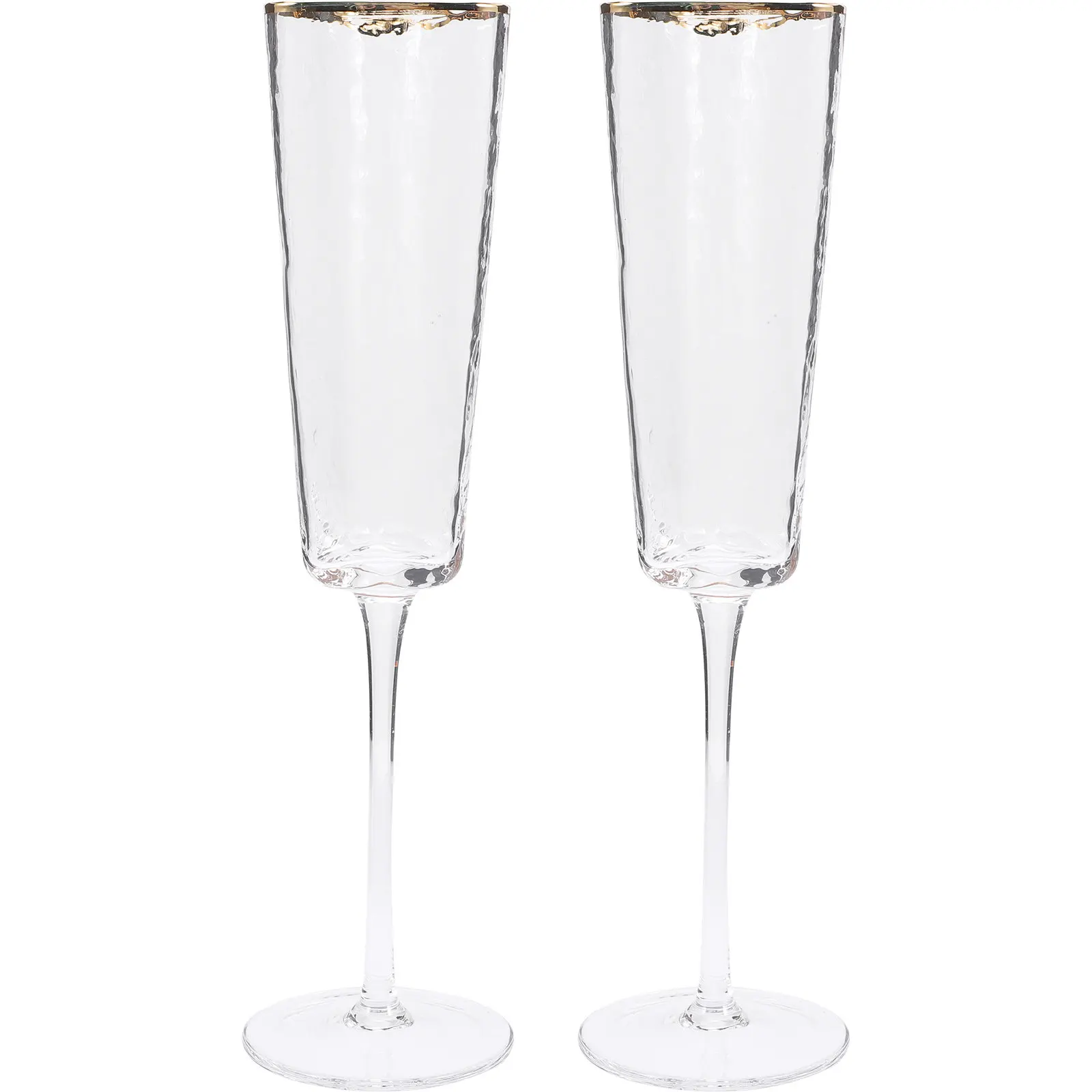 

2Pcs Classic Flutes Crystal Clear Glasses Wedding Toasting Glasses Bride Groom Wine Flutes Mrs and Mrs