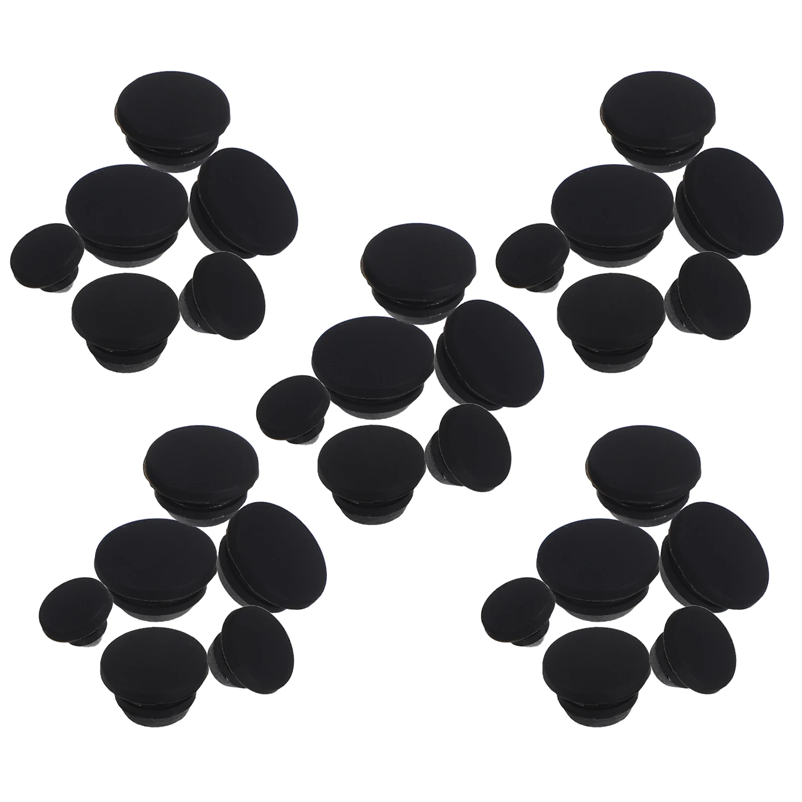 

30pcs Silicone Stoppers Rubber Plugs for Refueling Holes Sink Kitchen Liquid Seal Waterproof Dustproof Black Mount