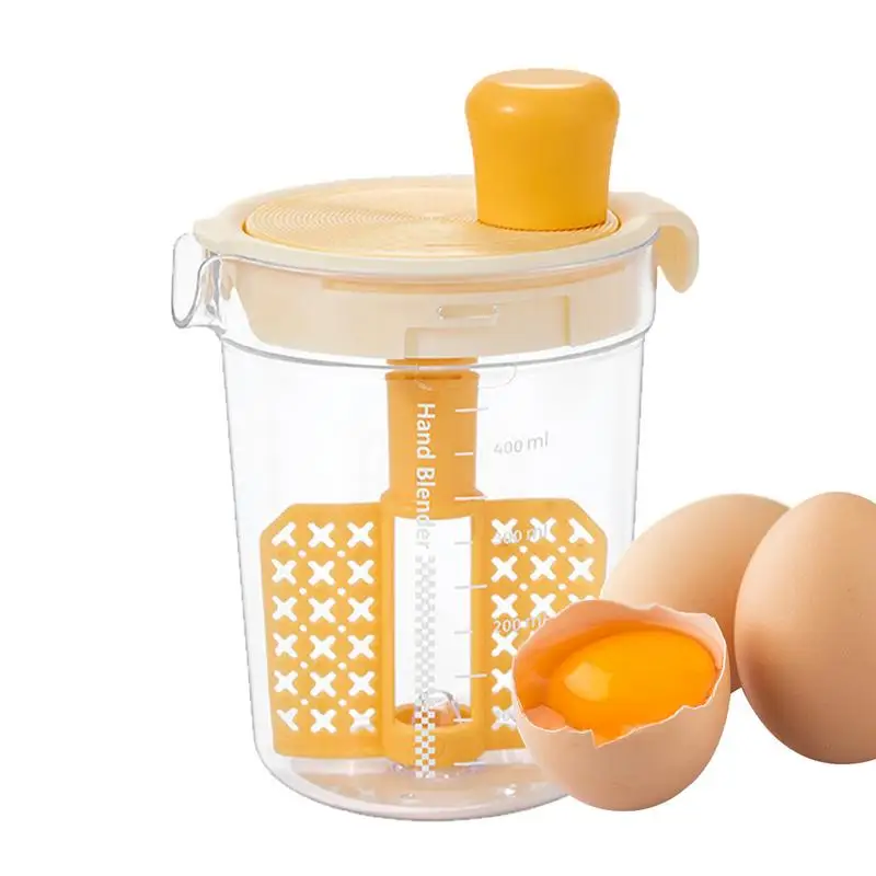 

Multi-Purpose Manual Mixing Cup With Graduated Creative Rotating egg Mixing Coffee Bean Pulp Beverage Cup Portable Mixing Cup