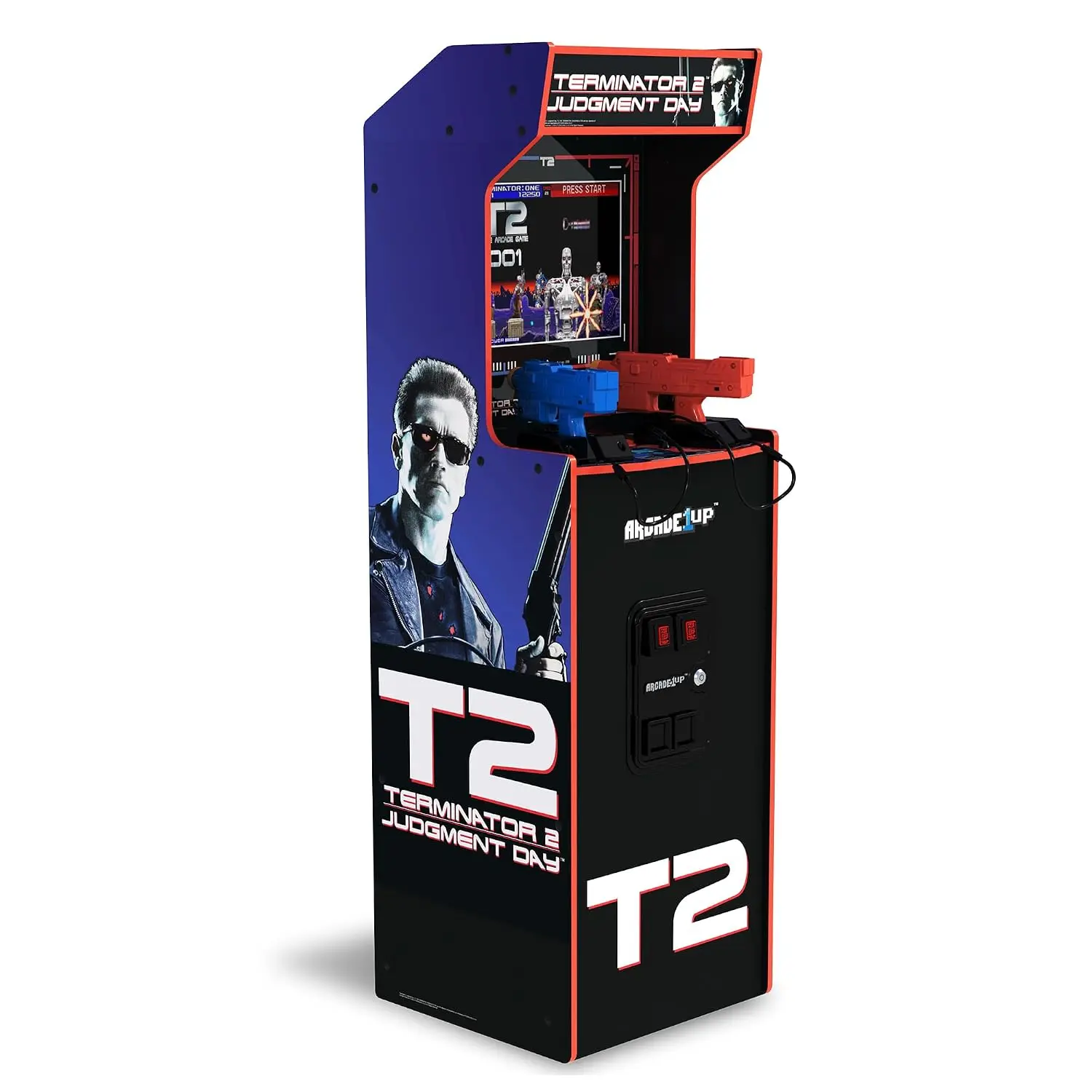 Retro Light Gun Arcade Machine, Sci-Fi Shooter Game with 2 Guns, 17-Inch Color Monitor, Dual Speakers Shooting Game Cabinet