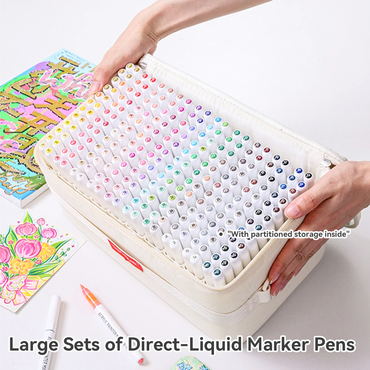 

LanGuo 96-240 Colors Acrylic Paint Pens, Liquid Brush Markers for Stone Painting, DIY Art Supplies, Waterproof Artist Craft Set