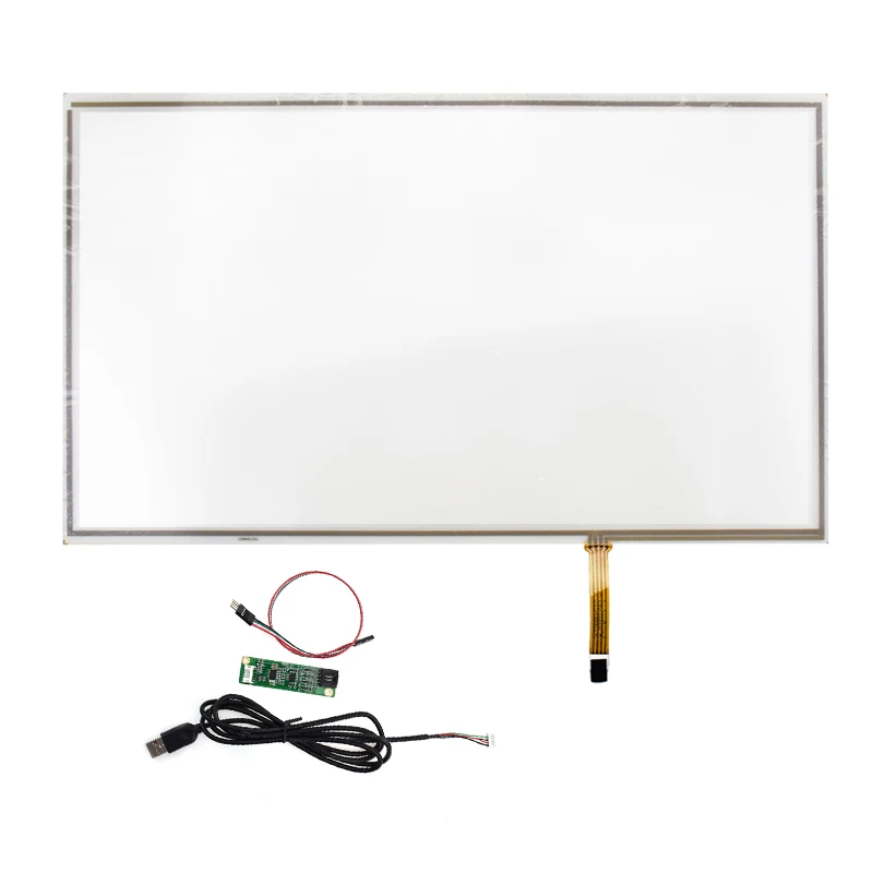 19-Inch 4-Wires Resistive Touch Screen 426*266.5mm Double Membrane Soft Screen + USB Touch Screen Controller
