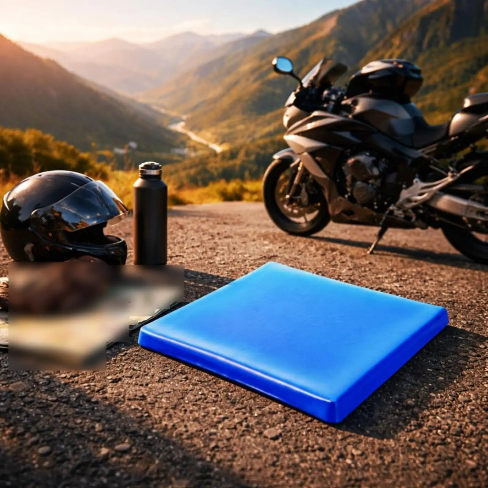 Cooling Gel Pad for Motorcycle Seat Cushion PU Spandex Material Flat Thick Design Pressure Relief Accessory