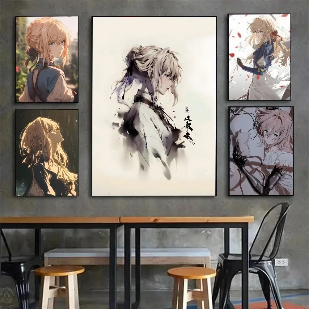 Anime Drama V-Violet Evergarden Poster Painting Wall Art Mural for Living Room Home Decor and Gifts