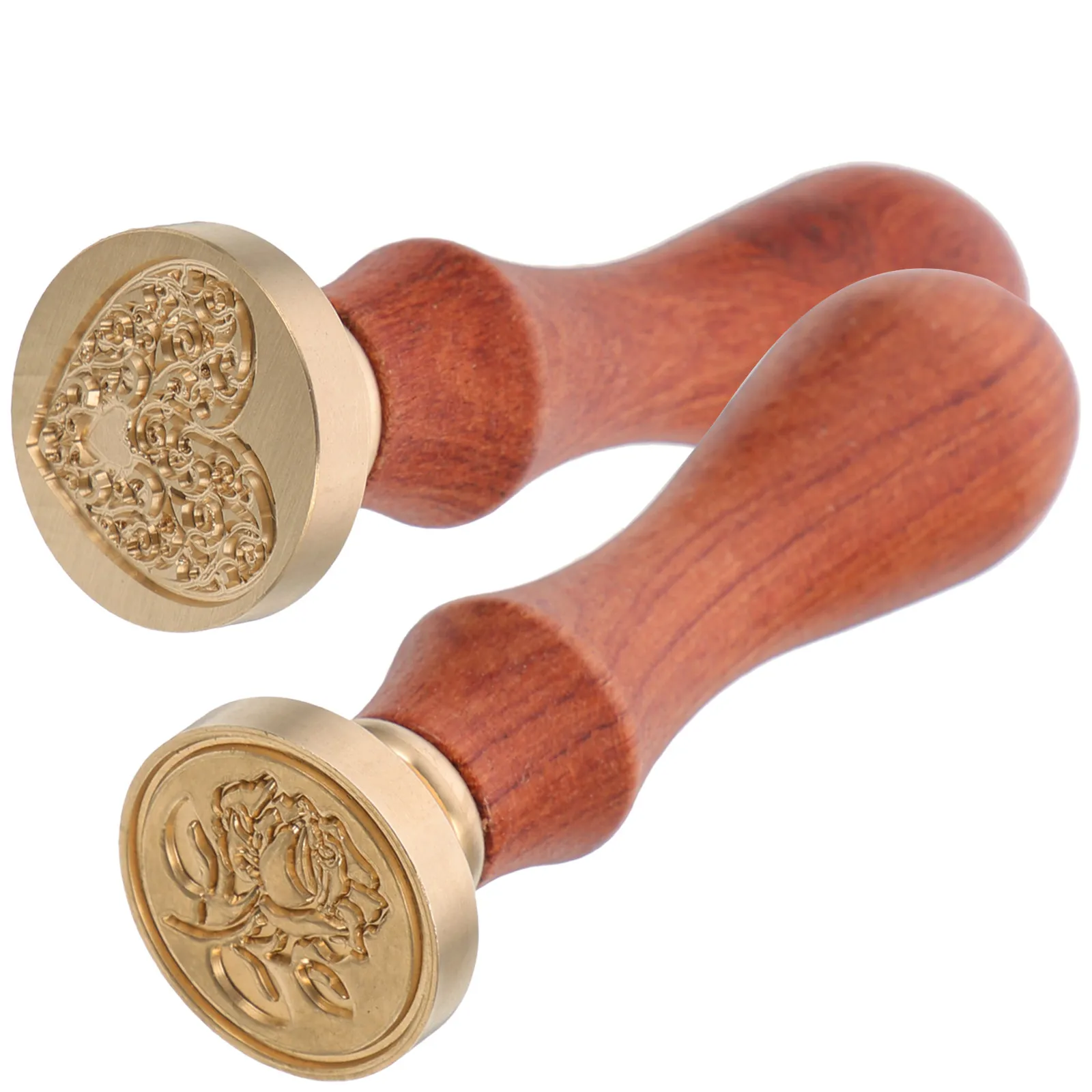 2 pièces de sceaux à cire à motif de rose délicat, design vintage, sceau créatif pour artisanat DIY, emballage de vin, décoration d'enveloppes