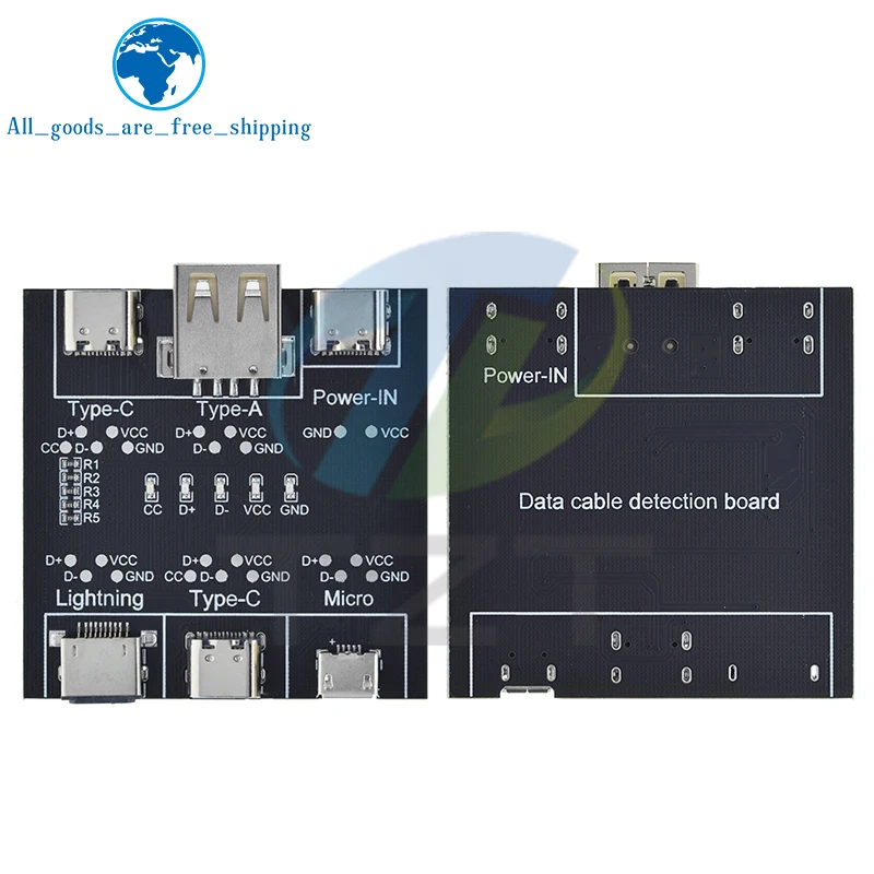 DT3 Data Cable Detection Board Type-C Micro USB C Cable Tester Short Circuit On Off Switching Diagnose Tool for iOS Android