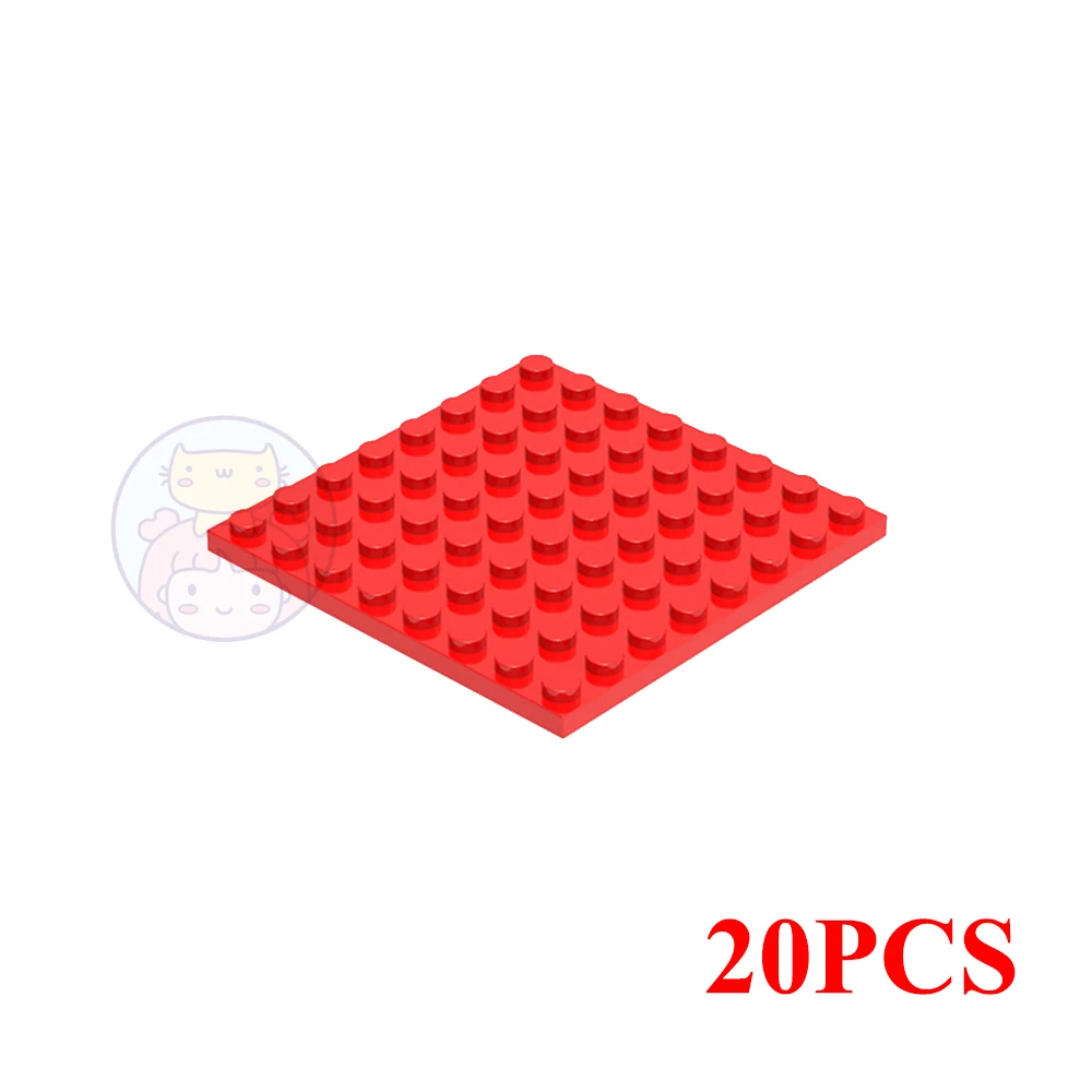 20 個 MOC 41539 プレート 8 × 8 ビルディングブロックキットハイテクボードハウスレンガ粒子 DIY アイデアおもちゃ子供の誕生日子供のギフト