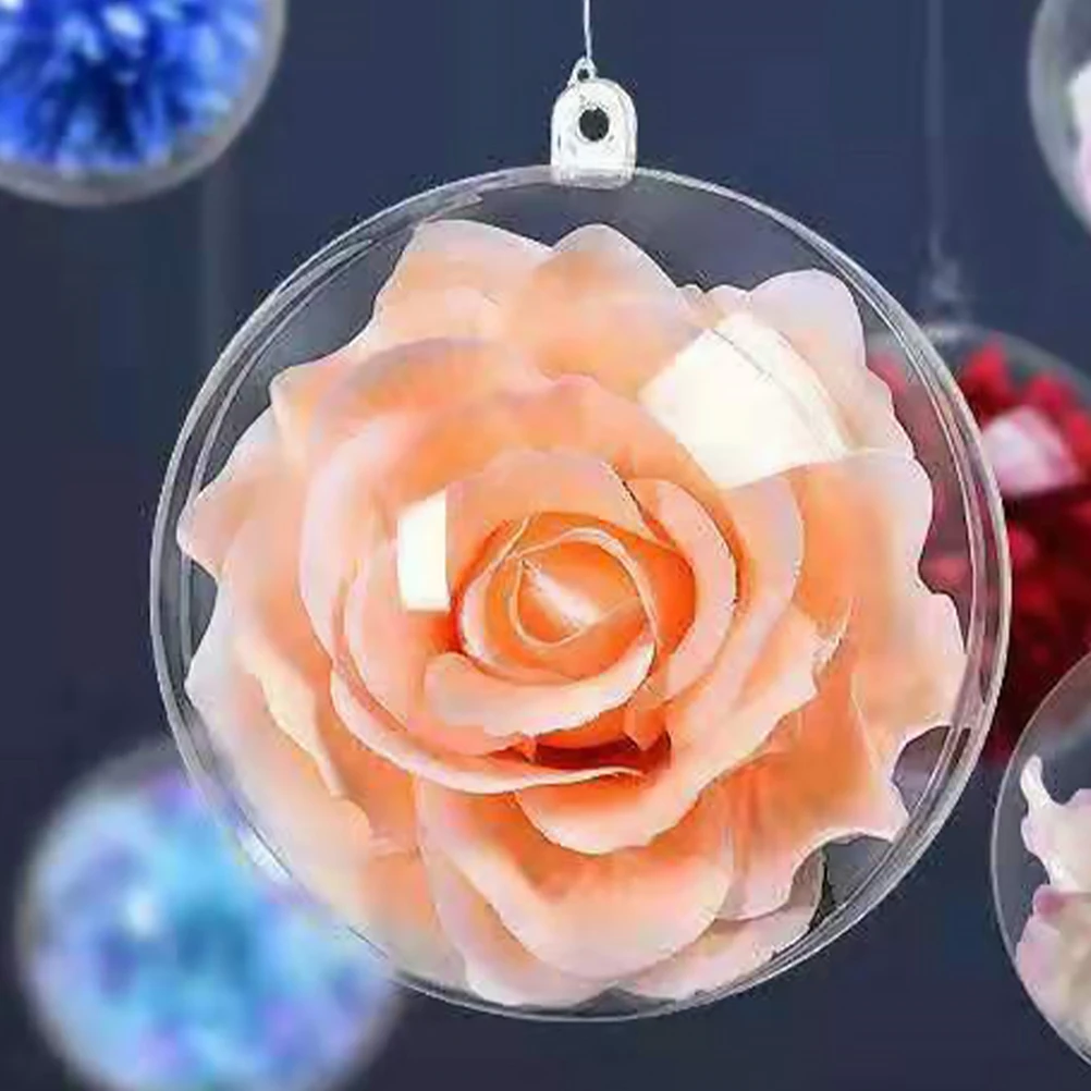 

18Pcs Transparent Christmas Balls Empty Round Balls DIY Xmas Tree Hanging Decorations Christmas Tree Ball Decoration