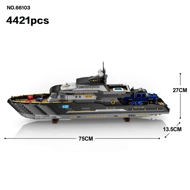 

Compatible with LEGO bricks 66103 luxury yacht building block assembly cruise ship building block Christmas gift set model toys