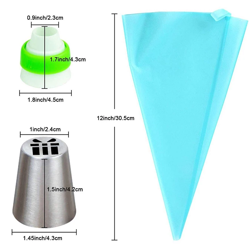 27 ชิ้น/เซ็ตรัสเซีย Frosting Piping หัวฉีด Pastry Cream Tip หัวฉีดสแตนเลสครีมเค้ก Tip Piping Bag ชุดเบเกอรี่เค้กเครื่องมือ