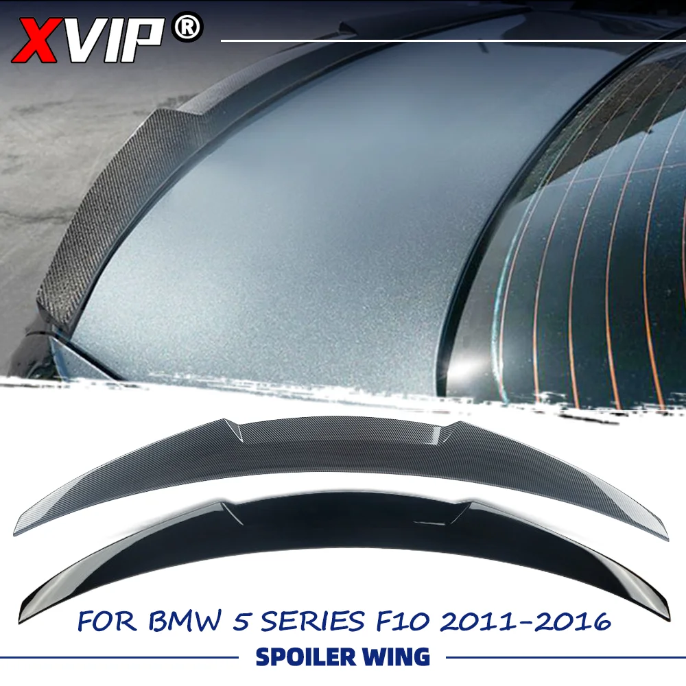 

Задний спойлер XVIP в стиле M4, глянцевый черный, с эффектом карбона, для BMW 5 серии F10 Седан 2011-2016