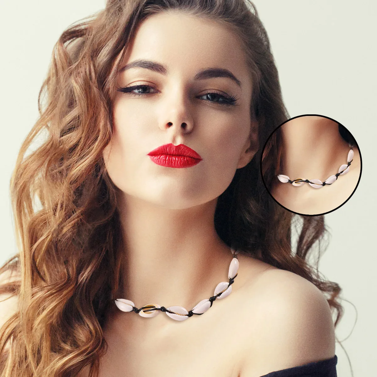 

Shell Necklace Eye-catching Woman Pendant Manual Natural Jewelry Chip Necklaces Anniversary Hanging