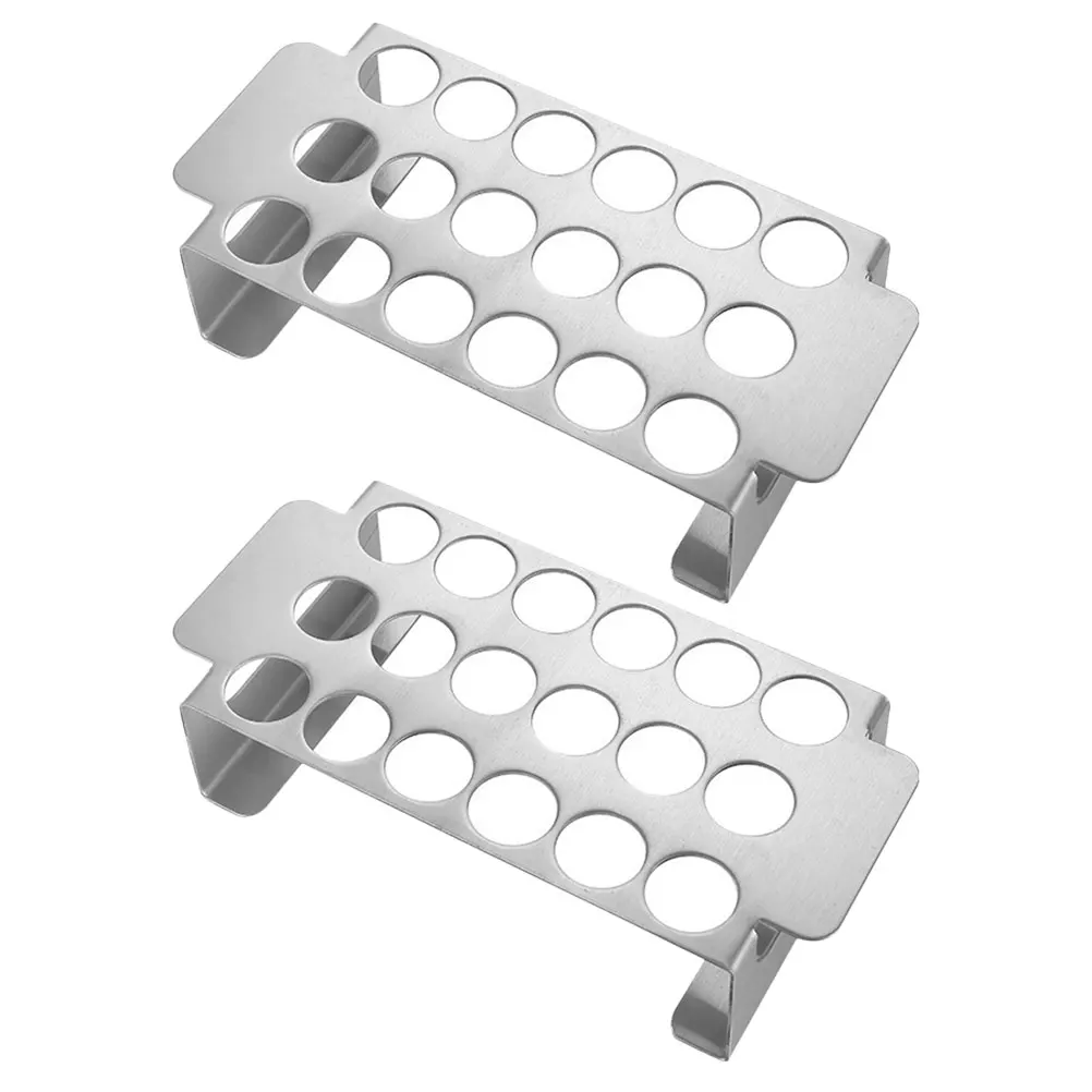

2pcs Stainless Steel BBQ Grilling Rack for Jalapeno Chili Pepper Cross Corer Tool Chicken Drumstick Holder Lightweight Durable