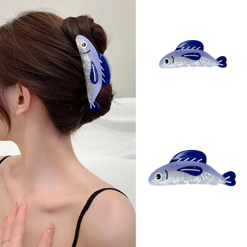 

Cute Sardines Shark Clip Creative Fun Hair Clip Women Cute Temperament Fashion Hair Accessories