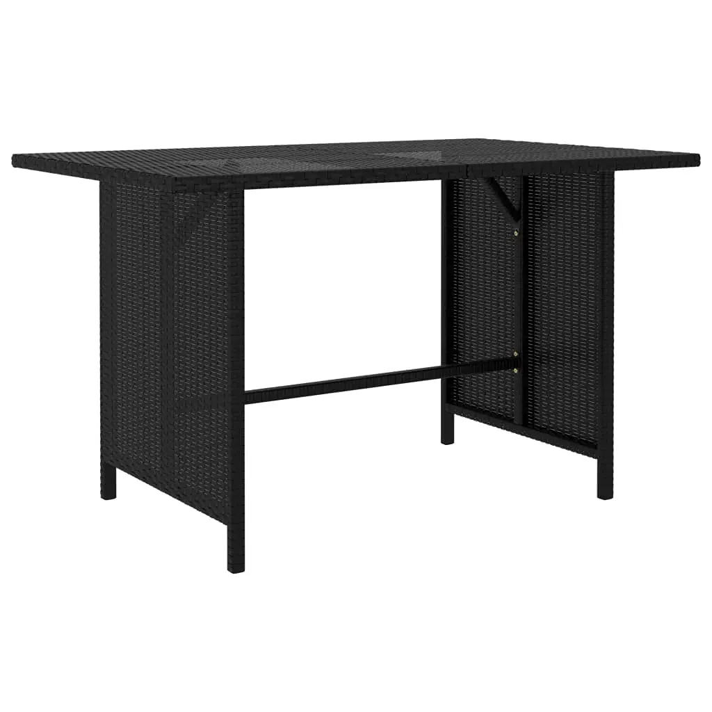 

Black 43.3x27.6x25.6in Poly Rattan Patio Dining Table & Outdoor Sofa Set with Non-Slip Cushions for Garden Leisure, Customized