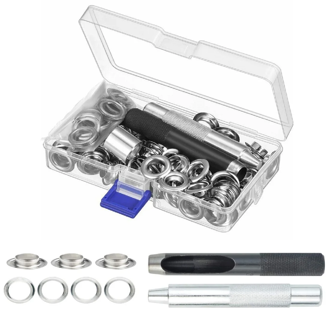 타포린 가죽 커튼 텐트용 구멍 펀치 플라이어, 그로밋 도구 키트, 10mm 금속 구멍