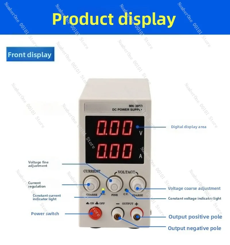 Adjustable dc regulated power supply mobile phone repair test school experiment electroplating electrolysis diy model