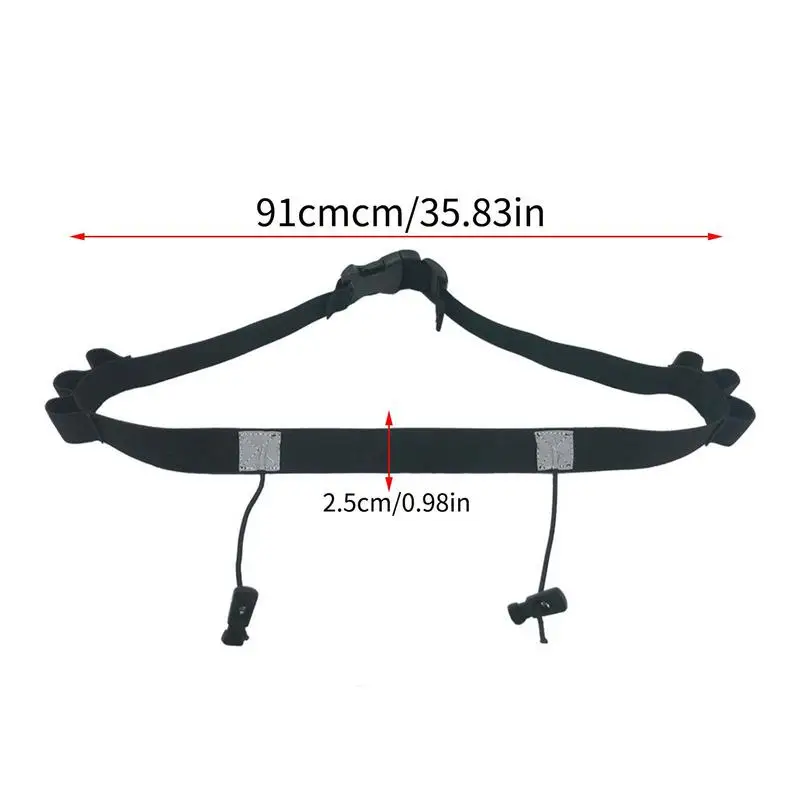 Ceinture de taille avec numéro de course, porte-bavoir, triathlons, marathon, cyclisme, moteur avec 6 boucles en gel, fitness, accessoires de sport