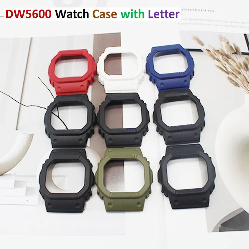 With Letter Protective Case DW5600 Smart Bracelet Replacement Watch band Bezel Frame DW-5600 Cover watches shell