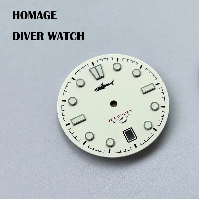 

Циферблат часов Heimdallr 31,8 мм, синий/белый, с суперлюминесцентным покрытием, подходит для механизма NH35/36.