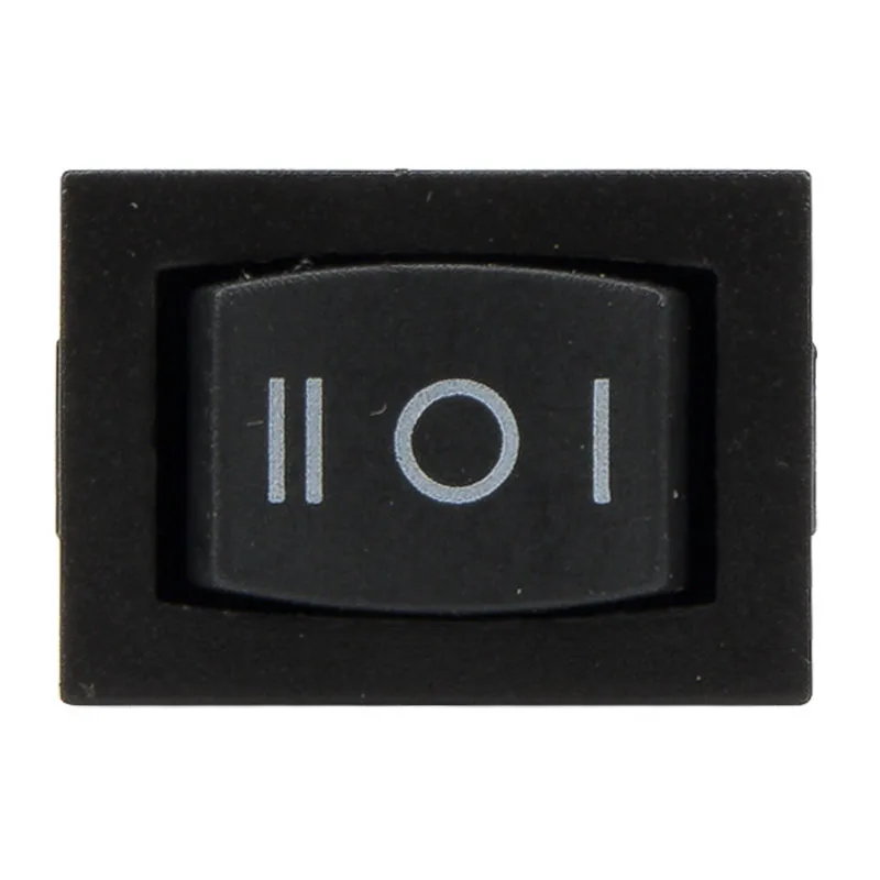 10pcs / lot KCD1-103R perforate 19 x 13 mm 3 pin push reset boat rocker switch (ON) - OFF - (ON) power switch