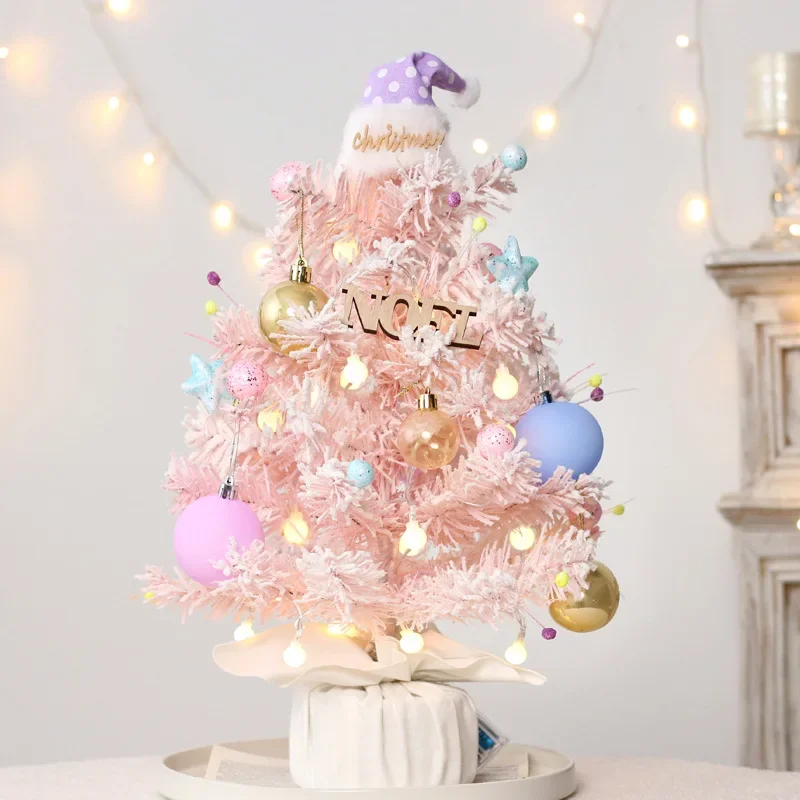 

Pink Mini Christmas Tree Marca Rotating Octave Box Desktop Christmas Ornaments Xmas Navidad Christmas Decorations for Home 2024