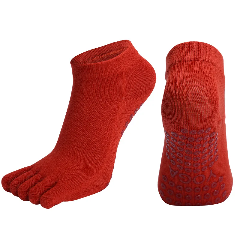 Pilates Dance Gym Yoga Socken Baumwolle Fünf-Finger rutschfeste Sportsocken Atmungsaktive, schnell trocknende, elastische Fitness-Socken – Detail 10