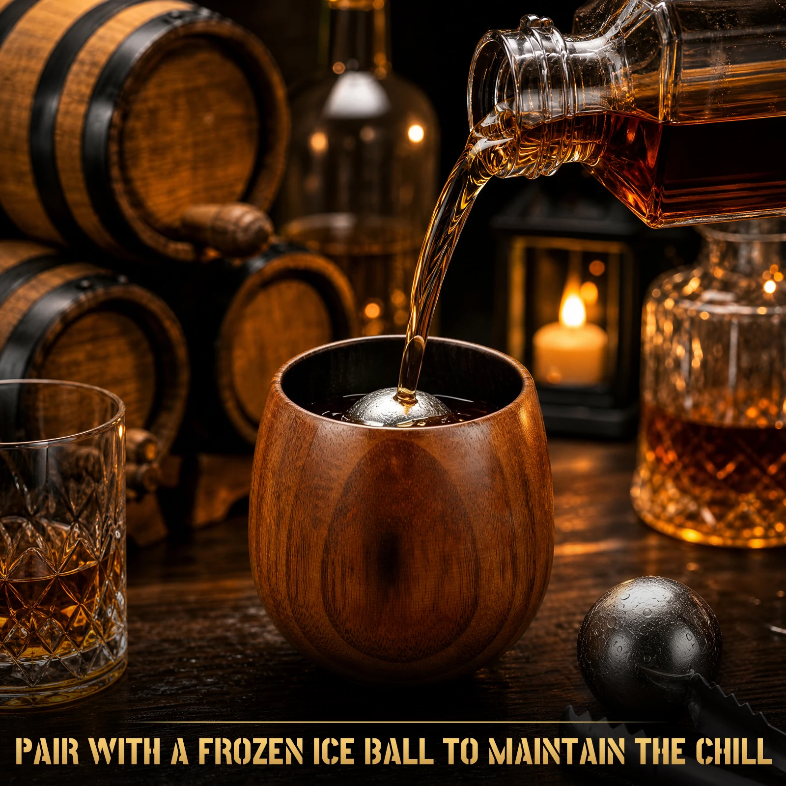 1/2Pcs Whiskey Cup Charred Woo - Wine Beer Glass Set review and price