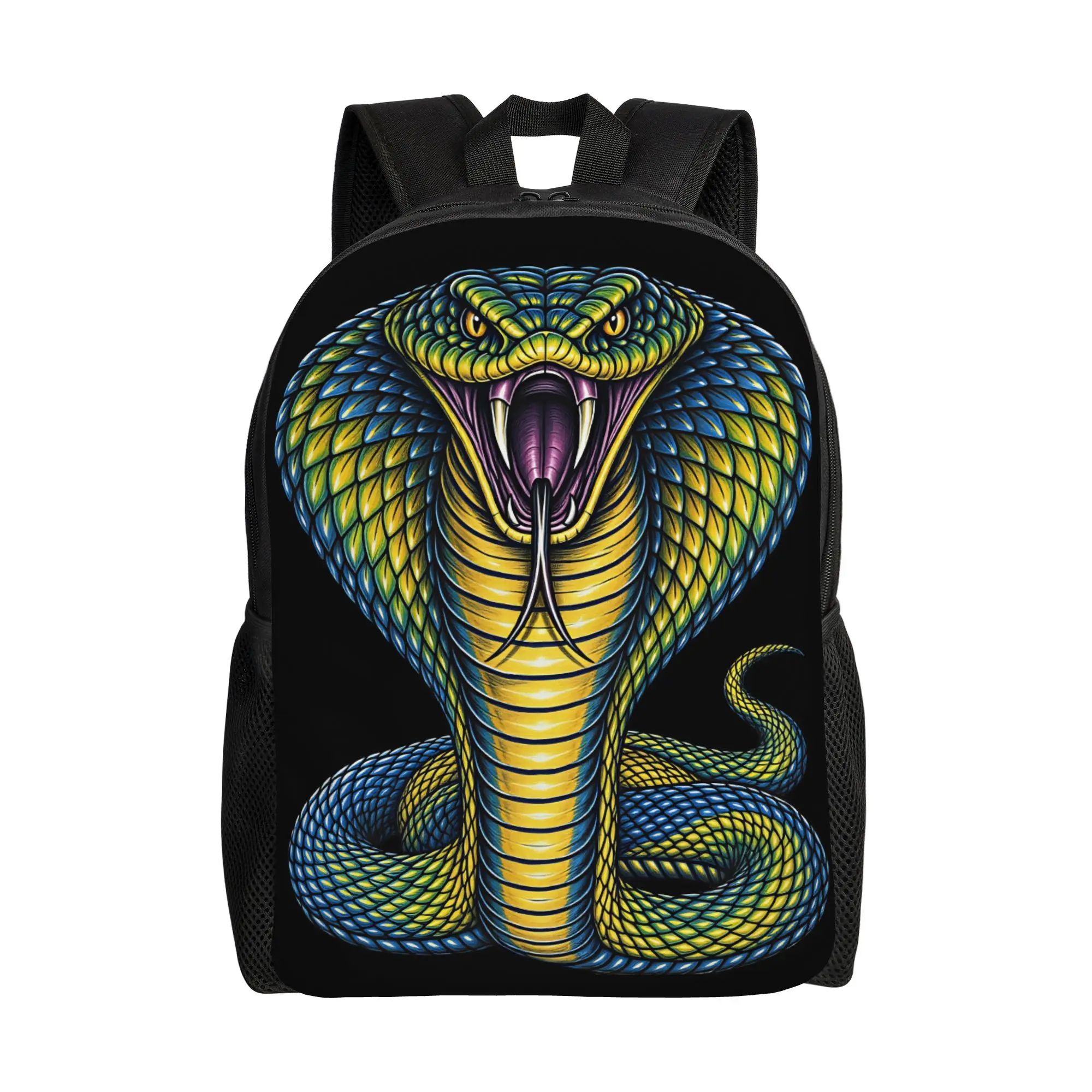 Snake Backpack Youth  Pattern Backpacks Polyester Casual High School Bags Travel Colorful Rucksack