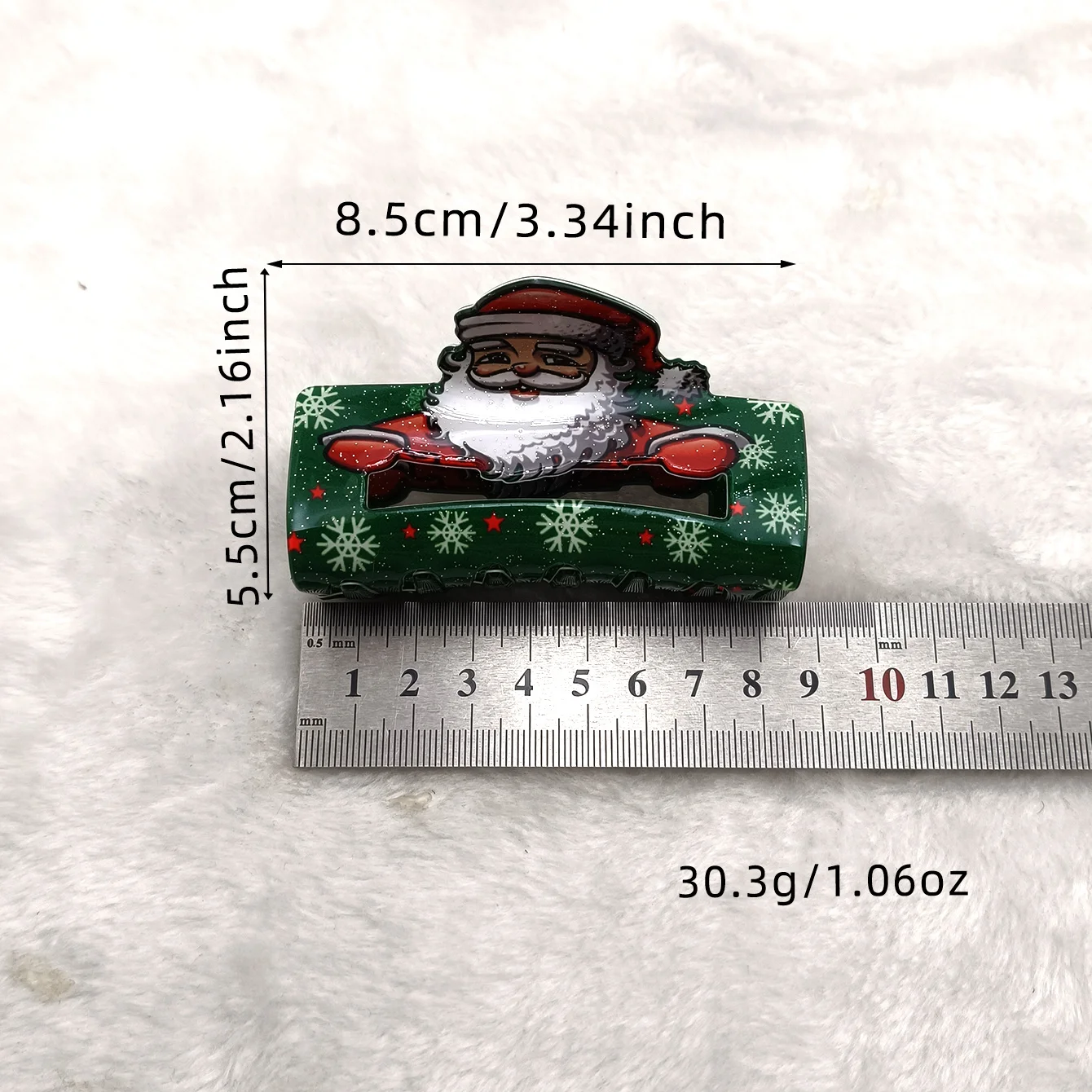 1/3/6 قطعة مشبك شعر مطبوع على طراز عيد الميلاد، مشبك شعر نسائي عصري ولطيف، إكسسوار شعر للحفلات