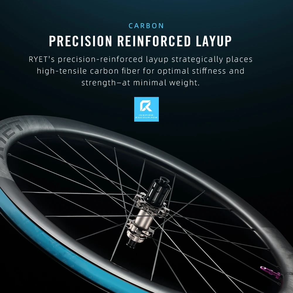 RYET PRISMA 1090g Full Carbon Road Wheelset 60T Ratchet Ceramic